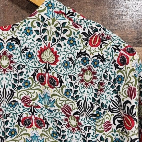 J. Jill floral persian vintage button up floral vneck tunic top woman's size s - Picture 10 of 10